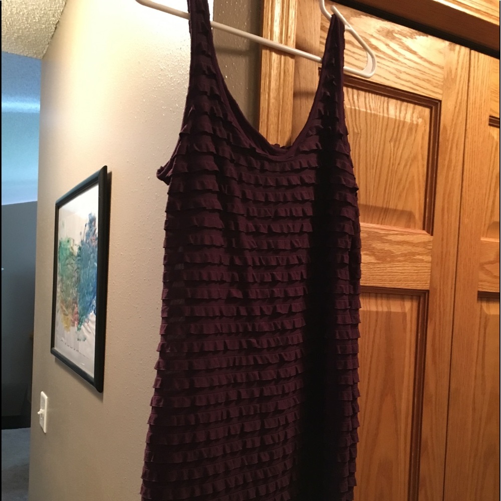 Sexy deep purple dress.